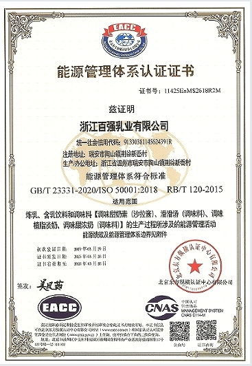 能源管理體系認證證書
